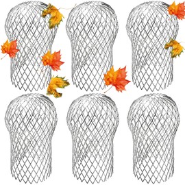 6 Pack Downspout Guard Filter, Gutter Downspout Guard Gutter Guard Strainer Mesh Aluminum Expandable Gutter Screen, Gutter Protector from Leaves Debris Clogging