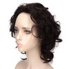Men Short Black Wigs Soft Texture Breathable Adjust Net Firmly