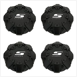 Sparkoo Matte Black New Sendel Wheels 62871780F-1 Wheel Center Cap with Screw C706901 (4)