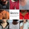 Cadena Torsal 3/4mm Acero Inoxidable Hombre Collar 60cm L
