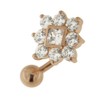 3 Micron 18K Rose Gold Plated Clear CZ Stone Square