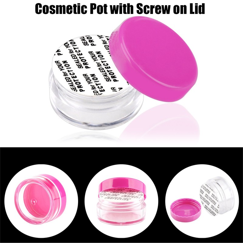 SumDirect 100Pcs 5Gram Empty Clear Plastic Cosmetic Containers Sample Packing