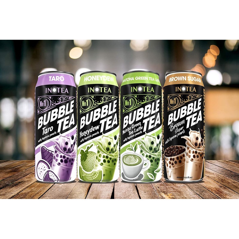 (Pack of 12) INOTEA Bubble Tea Brown Sugar Flavor. Ready
