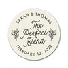 The perfect blend sticker, Wedding favor stickers, Coffee bag favors,