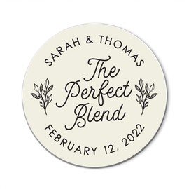 The perfect blend sticker, Wedding favor stickers, Coffee bag favors, Tea favors, Party Favor Stickers, wedding favor labels F16:33