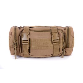 Snugpak ResponsePak WGTE Tactical Deployment Bag - 600D Nylon, Quick-Grab Carry Handle, Multi-Pocket Design, 46-inch Waist Strap, Zipped Front Pocket - Compatible with MOLLE Rucksacks - 400g - Coyote