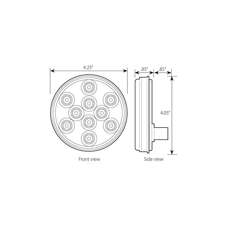 Grand General 76848 Sealed Light (4" Mega 10 Plus Blue