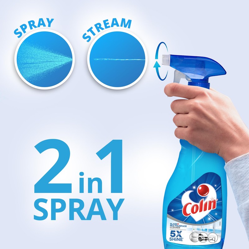Colin Glass Cleaner Pump 2X More Shine with shine Boosters