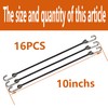 YELIER Mini Bungee Cords with Hooks (16, Black, 10"). Versatile