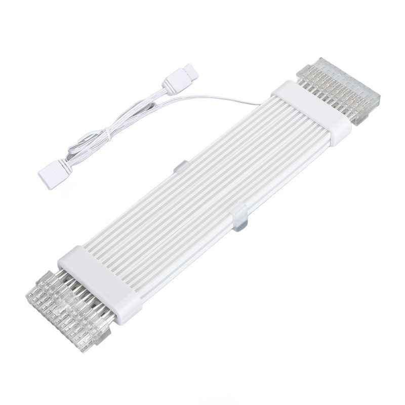 24 Pin RGB Power Extension Cable Kit ARGB 18AWG Silver