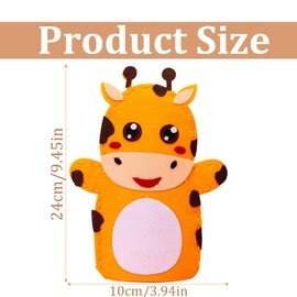 Sewing Kit for Children, 3 Sets DIY Animal Shapes Felt, Hand Puppets Sewing Kits for Children, Sewing Kit Sewing Kits for Children, for Boys Girls, Students, DIY Art Craft Gift, Tiger, Chick, Deer,