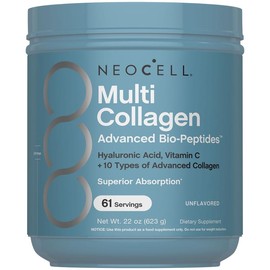 Multi Collagen Bio-Peptides Powder - Superior Absorption - Unflavored - 22oz