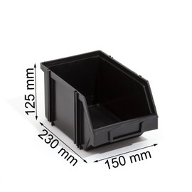 5 Stacking Boxes 230 x 150 x 125 cm Plastic Box Shelf Box Size 2 Storage Boxes