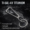 KeyUnity KD01 Titanium Carabiner Keychain Clip, Quick Release EDC Key