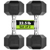 Hex Dumbbell Rubber Encased Dumbbell Strength Training Hex Dumbbell, Hand