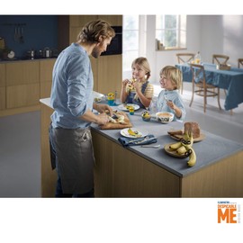 WMF Minions Kinder Lunchbox mit Flasche 2-teilig, Brotdose Kinder mit Fächer, Tritan-Trinkflasche Kinder, ideal für unterwegs, BPA frei