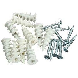 Nartel® Nylon Self Drilling Plasterboard Fixings Raw Plugs Cavity Wall White/Beige (100 PACK)