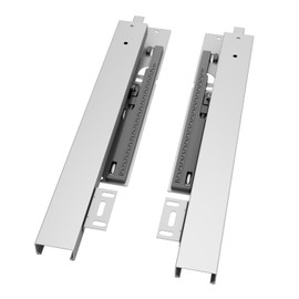 VADANIA 12" Undermount Drawer Slide, Push to Open, Bottom Mounted & Bottom Support, 88 lb Load Capacity, 3-Fold Full Extension, Invisible Drawer Slies,1 Pair(2-Pack)