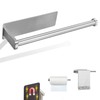 Wowfill Kitchen Paper Holder Magnet Stainless Steel Towel Bar Folding