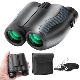 BOSSDUN 10x25 Compact Binoculars for Adults High Powered and Kids,HD Binoculars for Hunters with Low Light Vision,Easy Focus Bird Watching for Adults Outdoor Hunting Travel