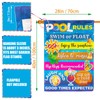 Pool Rules Signs and Decorations Outdoor, Summer Garden Flag Double