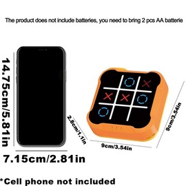 Tic Tac Toe Game, 3 in 1 Handheld Puzzle Game Console, Portable Travel Games for Car Ride, Board Games for Adults:_Green_3-in-1