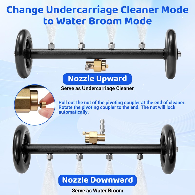 Tool Daily Undercarriage Pressure Washer Attachment 16 Inch, Dual-Function Undercarriage