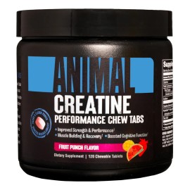 Universal Animal Chews Creatina 120 Tabletas Creatina Animal Sabor Ponche de frutas