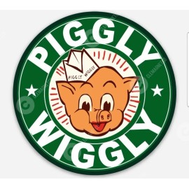 Piggly Wiggly STICKER - Vintage grocery store nostalgia nostalgic past
