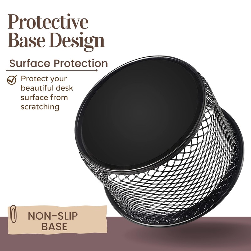 Mesh Paper Clip Holder - 4 Pcs Binder Containers for