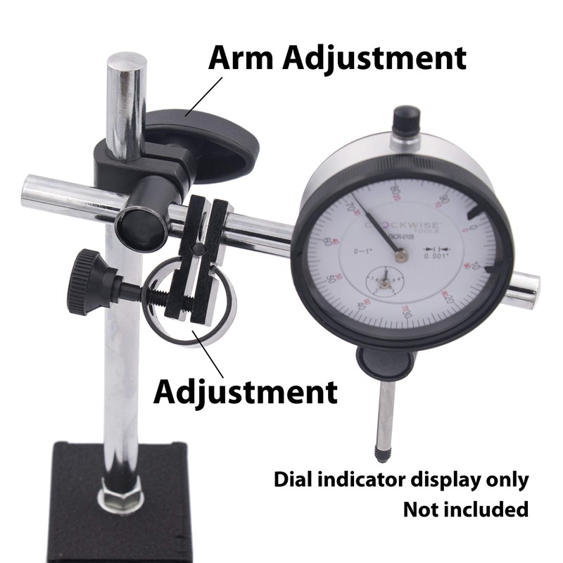 Clockwise Tools MGBR-02 Magnetic Base Stand for Digital Dial Indicator