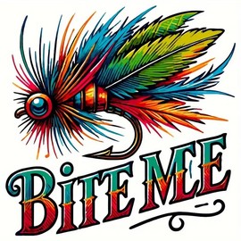 2PCS Bite Me Funny Fishing Lure Patches Pattern Iron On Transfers for T-Shirts Rub on Transfers Stickers Vinyl Ready to Press Stickers Iron on Decals for T-Shirts Clothing Hoodie DIY Crafts