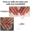 24PCS Fake Nails with Glue - Short Square False Nails