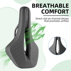 ROCKBROS Bike Seat Bike Saddle for Men & Women, Waterproof Bicycle Seat with Ergonomic Design Comfortable Soft Cushion