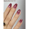 Semi Cured Gel Nail Strips, 20pcs Plum Ombre, Glitter, Gel