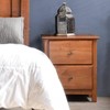 Grain Wood Furniture Shaker 2-Drawer Bedside Nightstand, Solid Wood with