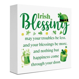 Irish Blessing Decor St Patricks Day Decorations Irish Gifts St Patricks Day Decor Irish Decor Green Shamrock Sign St Patricks Day Accessories St. Patricks Day Home Farmhouse Sign Wooden Sign