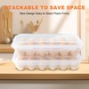 Obsoorth 2 Pack Egg Holder for Fridge with Lid, Stackable