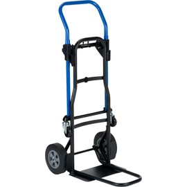 Harper Trucks JDCJ8523EN 3-1 Quick Change Convertible Hand Truck, 500 lb, Black Frame/Blue Handle