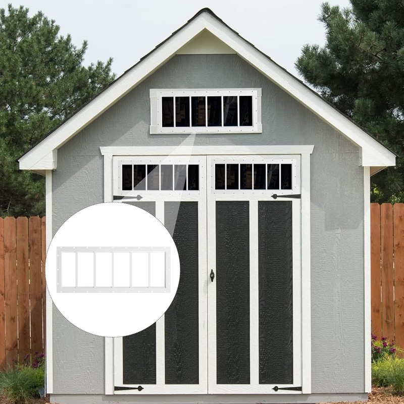 NeatiEase 2 Pack Shed Windows 10"x35", Transom Window Fixed Design