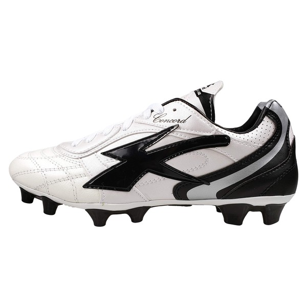 Men's Concord Soccer Cleats Style S201XB White/Black Leather (8)