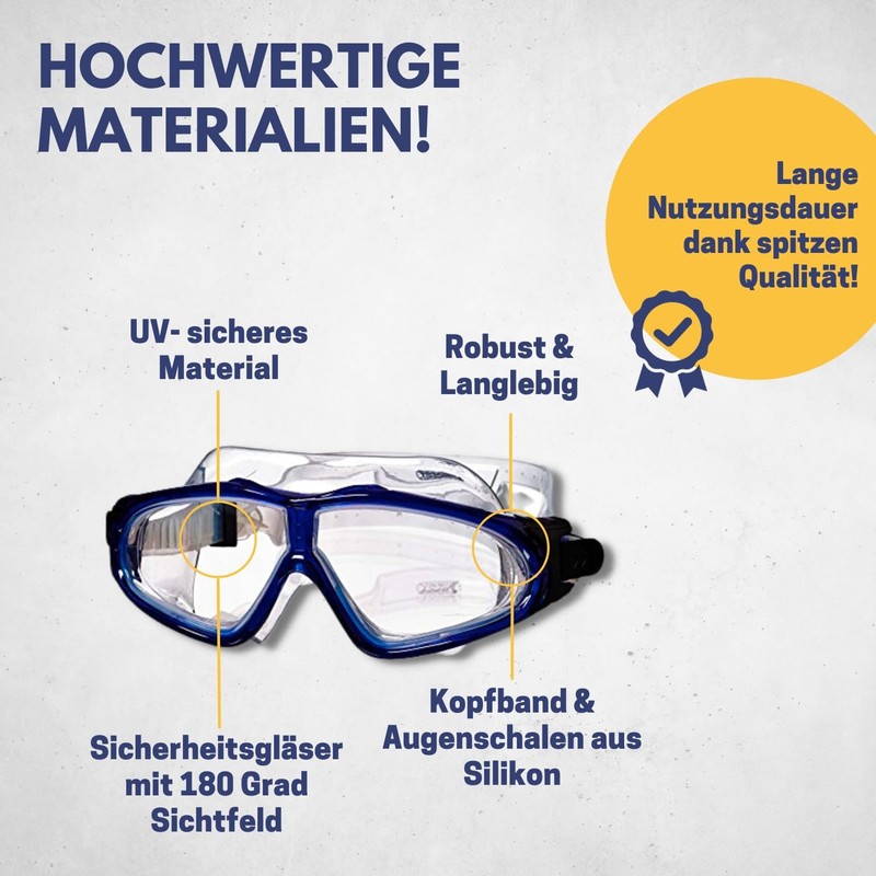Best Sporting Schwimmbrille Sirocco, dunkelblau/transparent