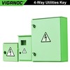 Viganoc 2Pc. 4 Way Multi-Functional Utilities Key for Electric Elevator