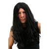WIG ME UP - LM-155-P103 Perücke: Black Metal Headbanger Matte