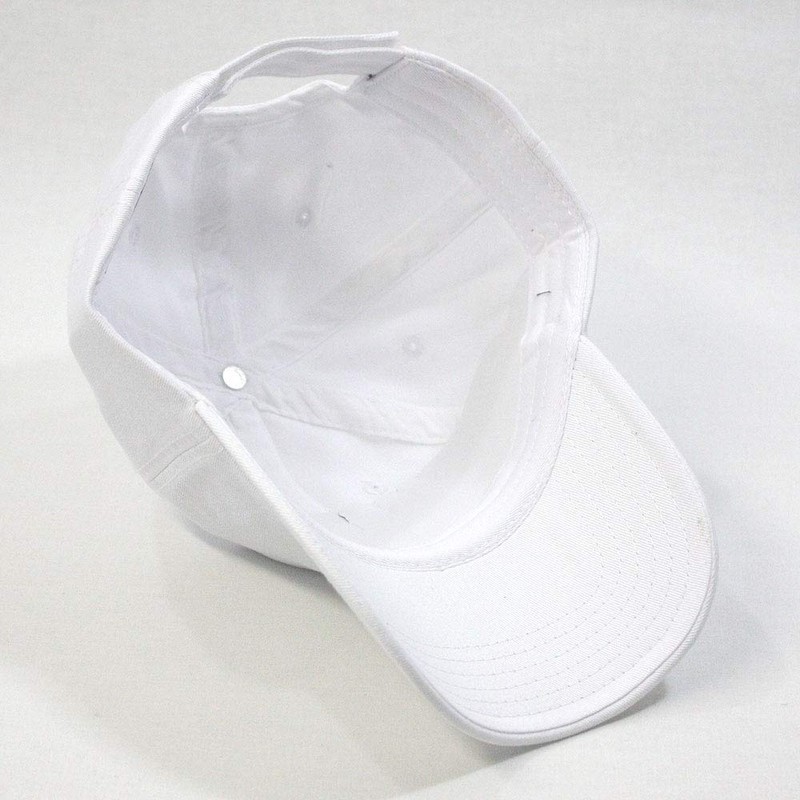 Plain Basic Bold Cotton Adjustable Dad Hat Baseball Cap (White)