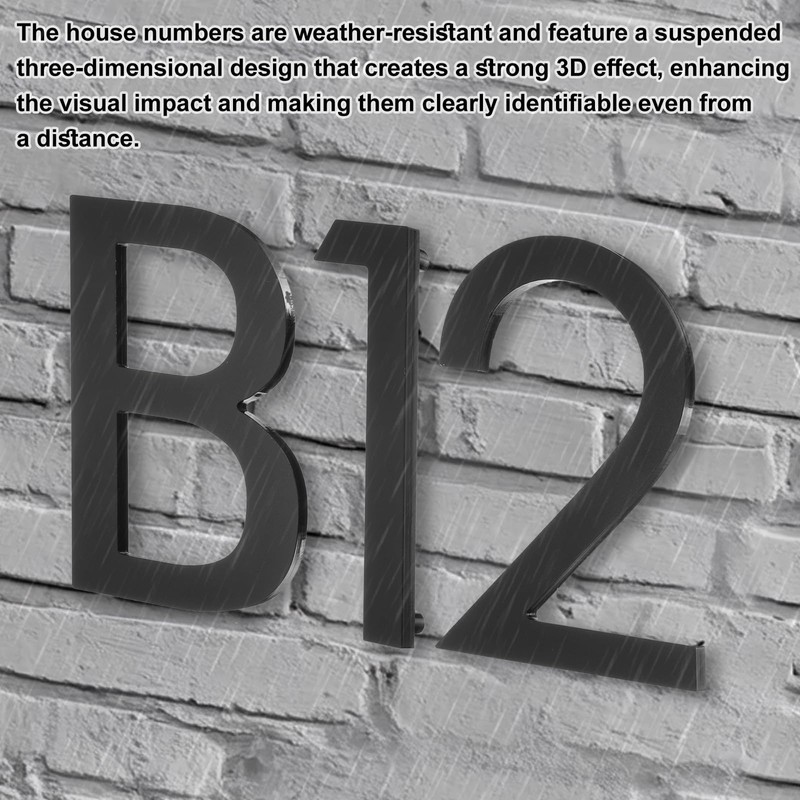 sourcing map Floating House Letters, 5 Inch Acrylic Modern Address