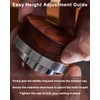 KNODOS 54mm Espresso Distribution Tool Stainless Steel Adjustable Rosewood Coffee