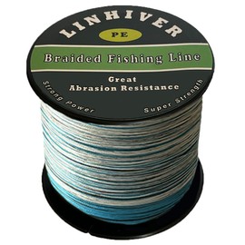 LinHiver Braided Fishing Line, Strong Power, Great Abrasion Resistance, Thin Diameter, No Stretch, Low Memory and High Sensitivity(328Yds, 30LB, 4 Strands, Camo)