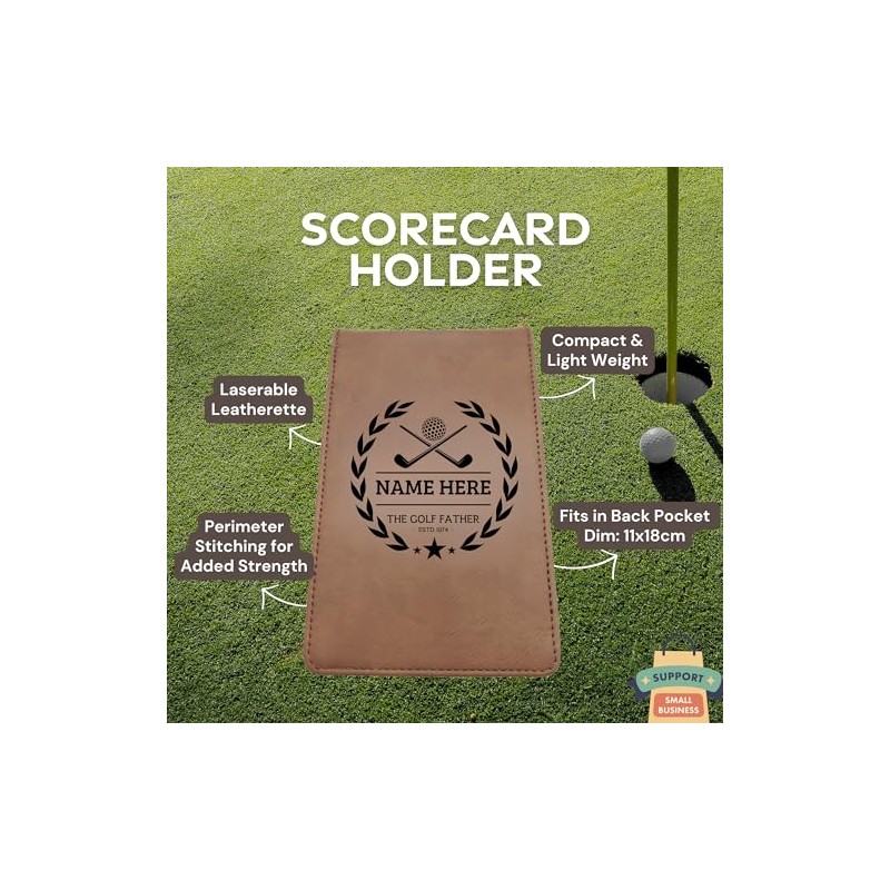 Golf Scorecard Holder (10 Fun Options) Add Golfers Name &