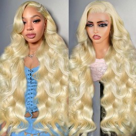 KEKEYY 24 Inch 613 13x6 Lace Front Wig Human Hair 200 Density Blonde Wig Human Hair 613 Lace Front Wig Body Wave HD Lace Front Wigs Human Hair Pre Plucked with Baby Hair For Women